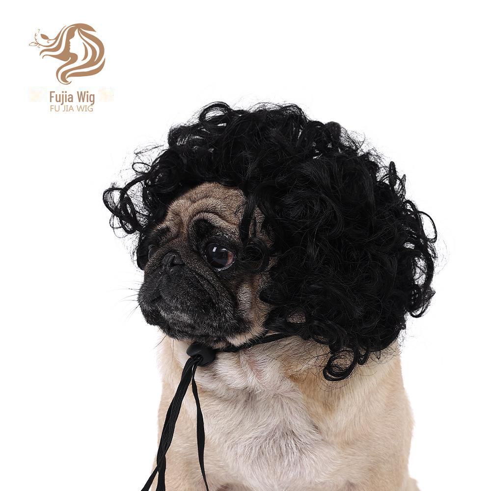 Holiday Pet Wigs: Fun Afro Styles for Cats and Dogs
