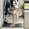Petite Women’s Fold-Down Hidden Heel Over-the-Knee Boots – Myllard Autumn/Winter Thick-Soled Style