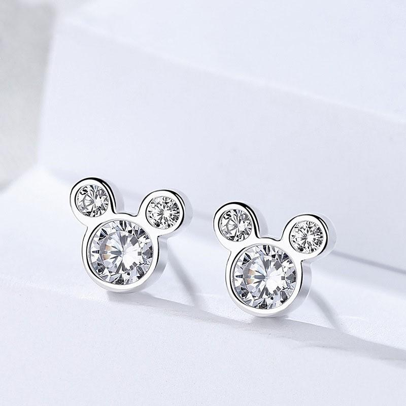 New 925 Sterling Silver Earrings Sparkly Zircon for Women Fashion Wedding Engagement Party Jewelry Gifts