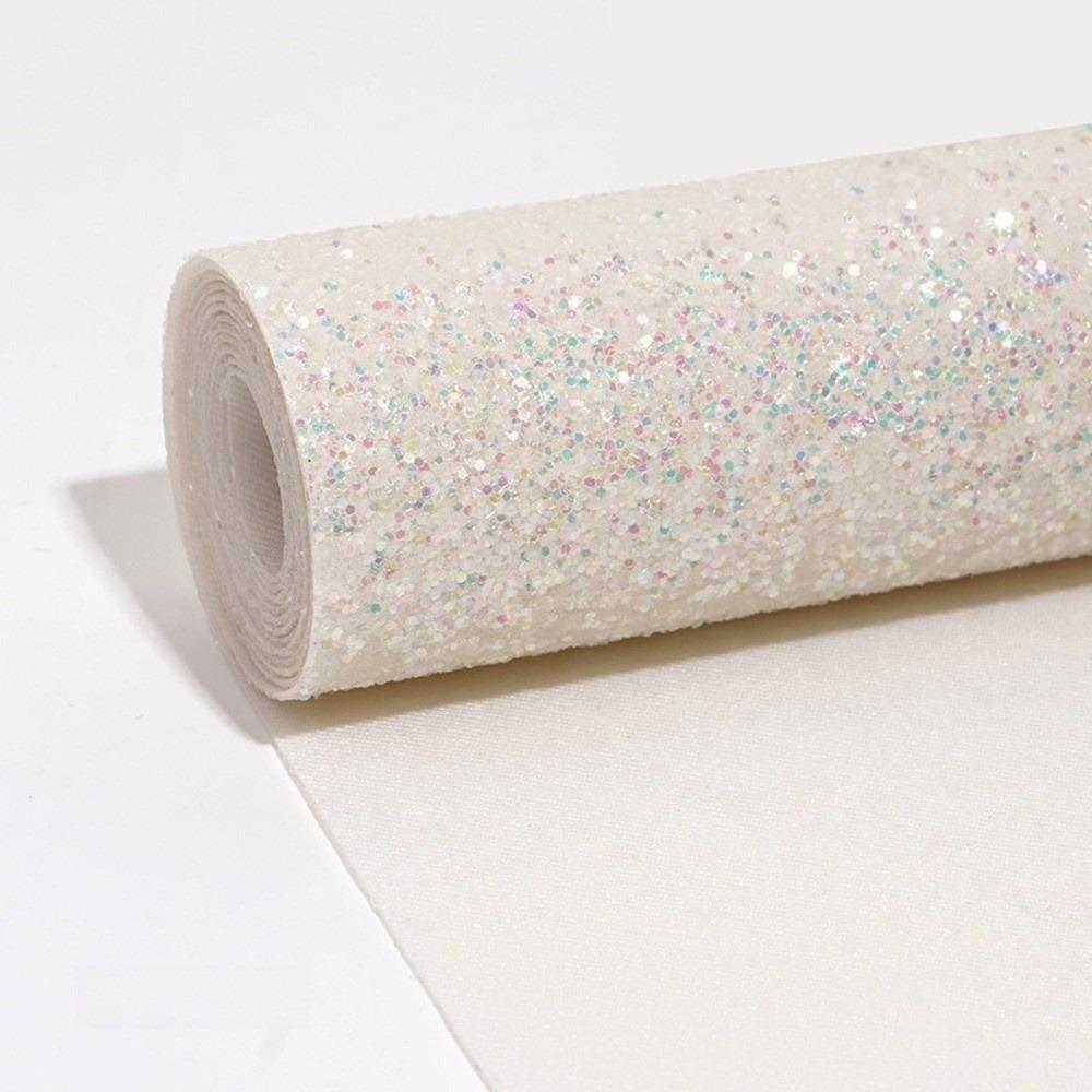 Colorful Glitter Glitter PVC Leather Fabric Sparkling Powder Faux Leather  Bag Making Material