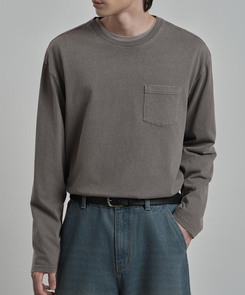 WORK ON BODY OFF Terre Semi-Overfit Pigment T-Shirt [Gray]