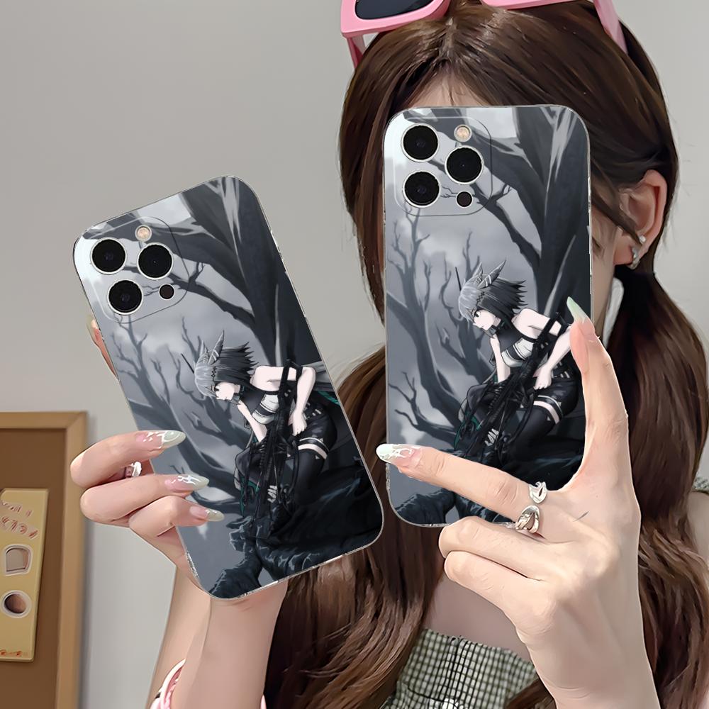 Arknights Greythroat Clear TPU Mobile Case for iPhone 17 16 15 14 13 12 11 X XR XS Air Pro Max Plus Mini Colorful Cover