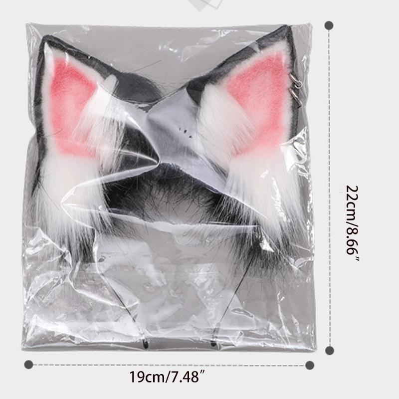 Adult Children Cartoon Fox Ears Shaped Headband Plush Hair Hoop Live Broadcast Rave Christmas Cosplay Party Headpieces
