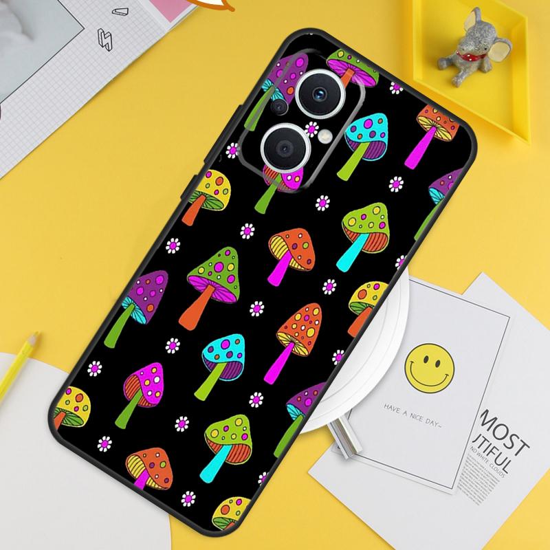 Trippy Mushroom For OPPO Reno 12F 14F 13F 11F 10 11 12 13 14 Pro 7 8 Lite 8T OPPO Find X6 X5 X8 X9 Pro Case