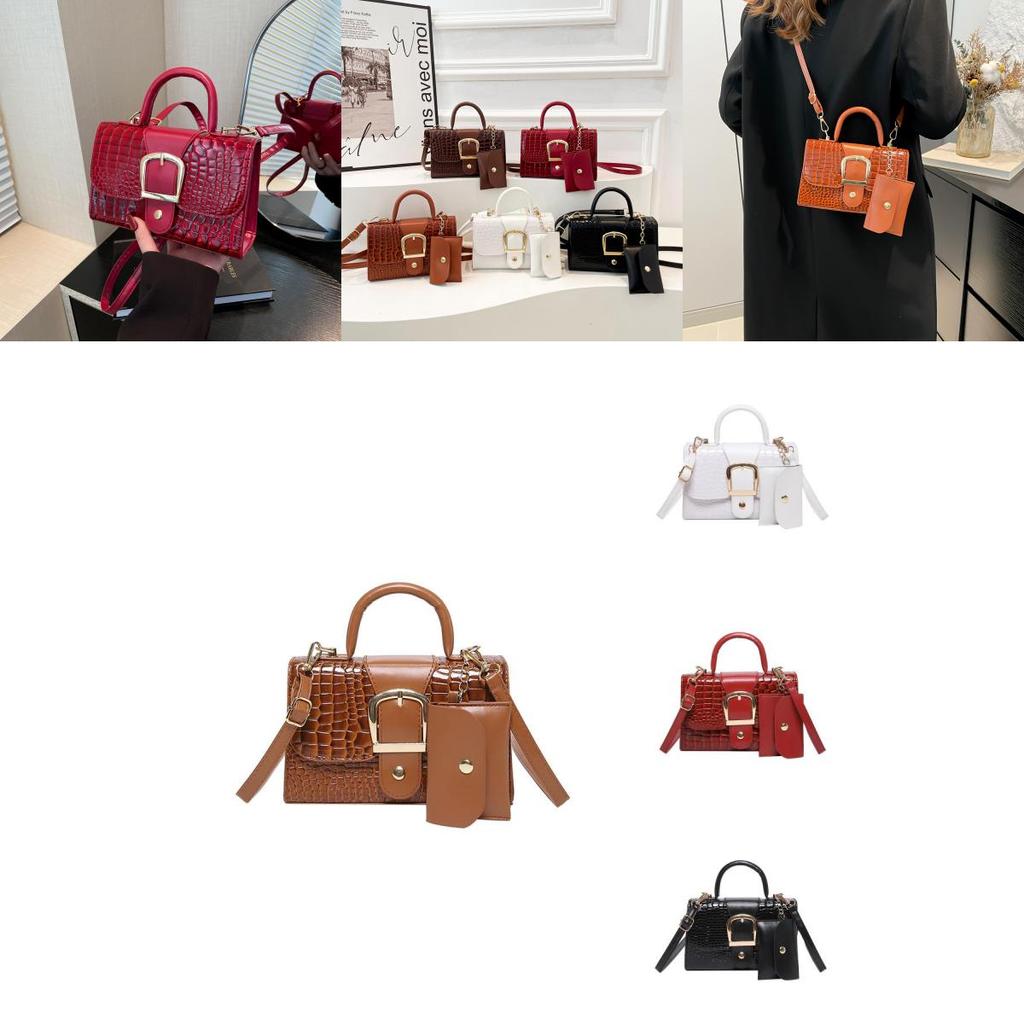 Chic And Versatile Crocodile Texture Handbag For Women With Simple Urban Style