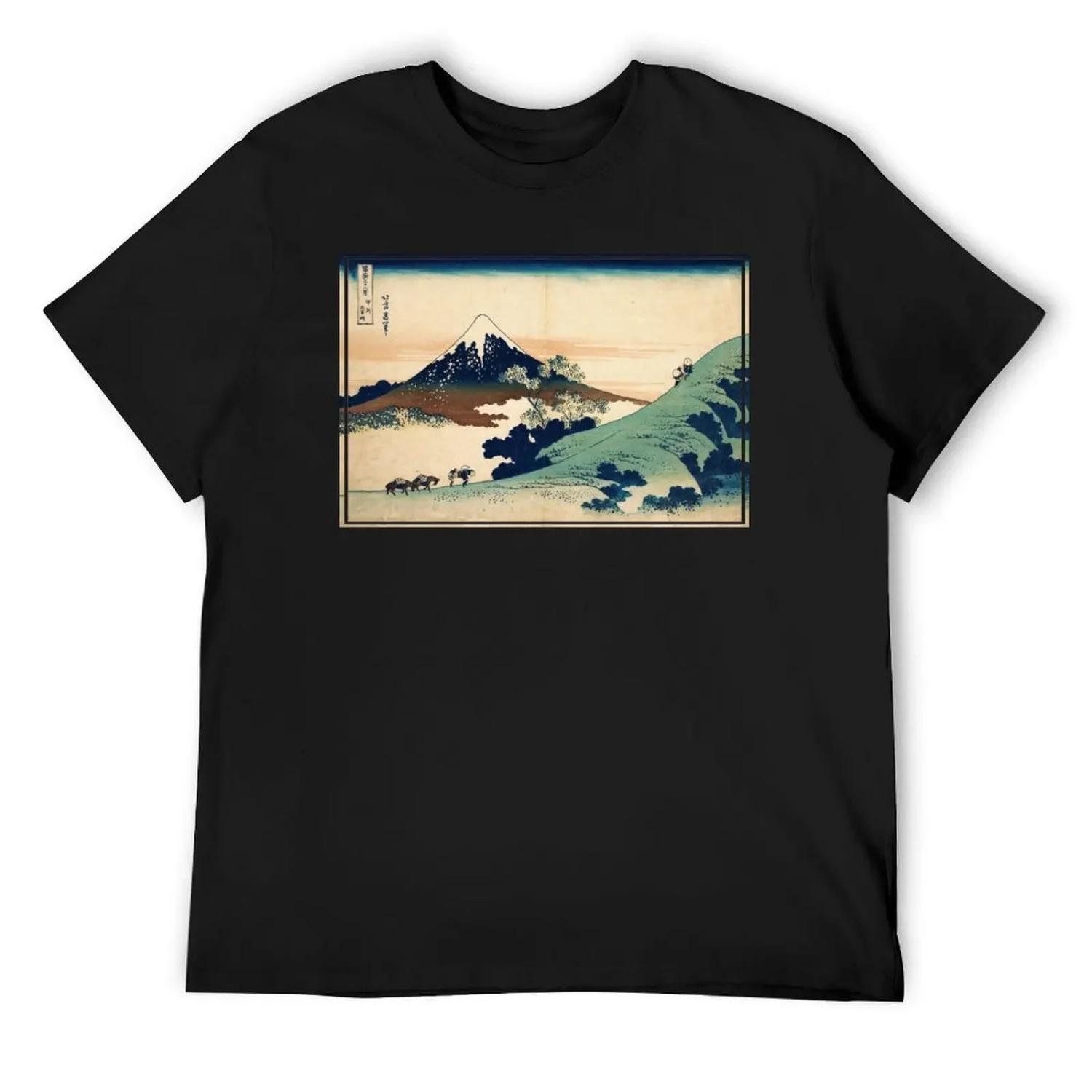 

Fuji from Inume Pass by Katsushika Hokusai T-Shirt Funny t-shirt man clothes Anime t-shirt Short sleeve tee men XXXXXL чорний