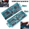 Multifunction Tap and Die Set 12/20Pcs M3-M12 Metric Screw Thread Plugs Hand Screw Taps Straight Taper Tapping and Thread Tools