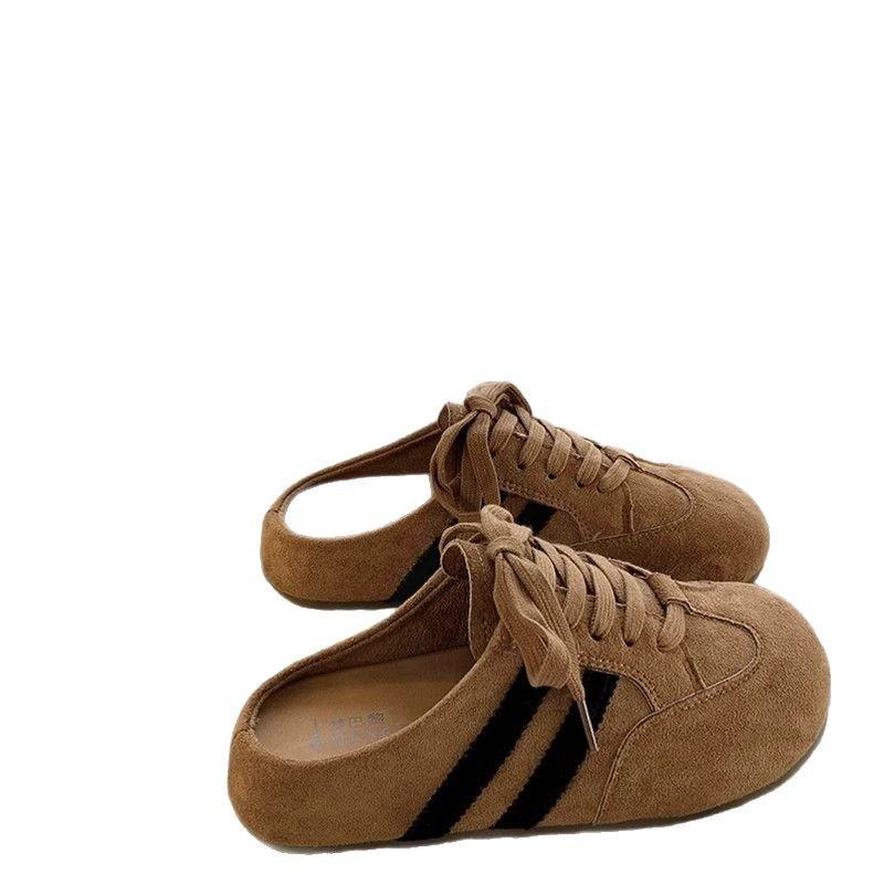 Popular Retro Sport Leisure Shoes Summer Women's Soft Soled Frosted Flat Casual Board Shoes Comfortable Single Shoes Sneakers