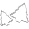 Stainless Steel Cookie Cutter, Tree Shape, Medium and Small, 2 Pieces