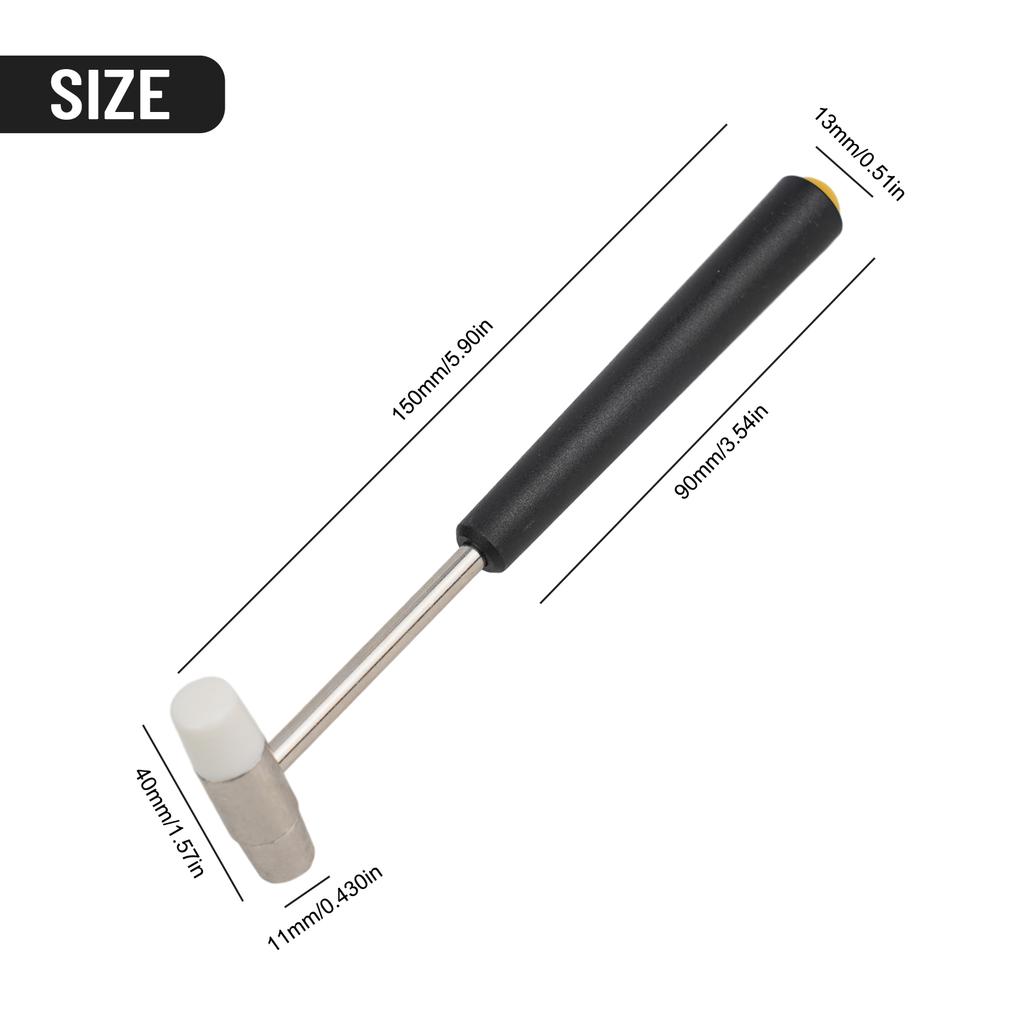 Double Face Soft Tap Rubber Hammer Hand Tool Non-Slip Handle For Leather Jewelry Craft Woodwork Watch Repairs