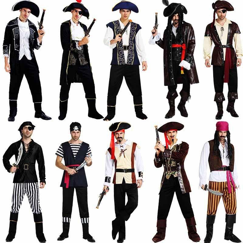 Halloween Costume Pirate Costume Queen Costume Caribbean Cosplay Costume Couple Male Captain Jack