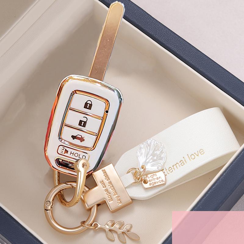 

Tpu Car Remote Key Cover Case Shell For Honda Accord Civic Keychain Accessories