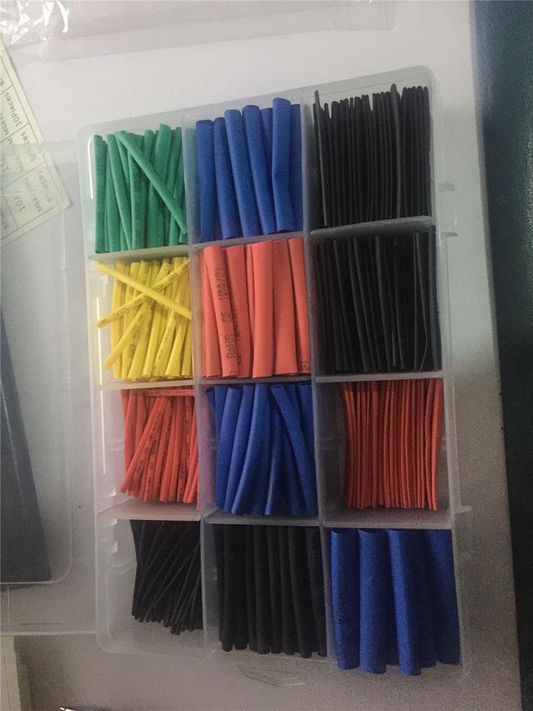 560Pcs Cable Heat Shrink Tubing Sleeve Electrical Wire Wrap Tube 2:1 Assortments