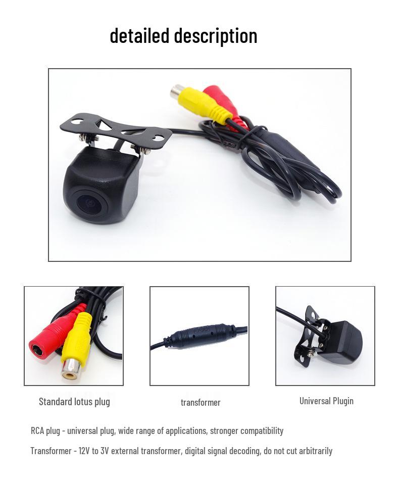 AHD1080P Wide-Angle Car Reversing Camera with Dynamic Trajectory