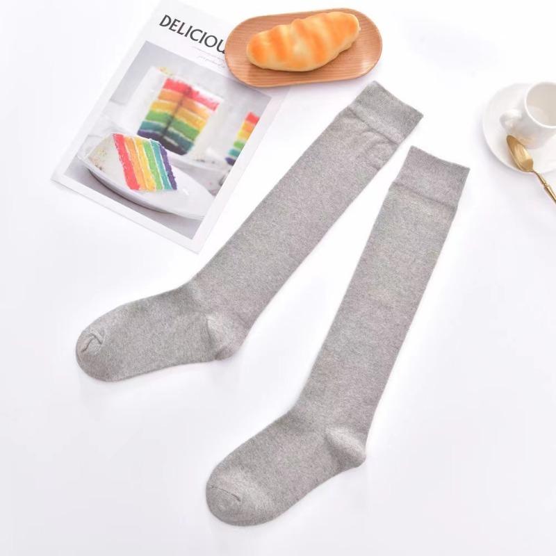 

Женские носки из телячьей шерсти, повседневные гольфы, белые, черные, однотонные, модные, женские, для вечеринок, танцев, сексуальные, длинные носки One Size