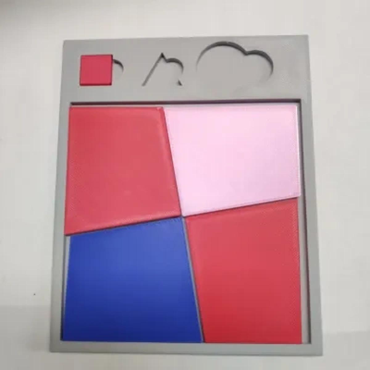 23-Piece Minimalist Transparent Geometric Puzzle – Challenging Brain-Building Toy for Adults