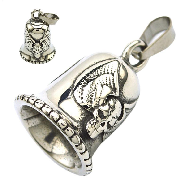 

Punk Style Angel Wings Love Bell Pendant Motorcycle Motorcycle Riding Amulet Pendant Rock Party Good Luck Riding Bell Biker Bell GERMANY