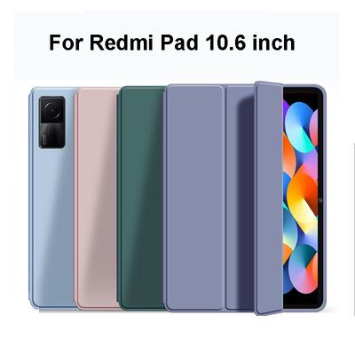 Xiaomi Redmi için Pad 10.6 Kılıf Kırmızı Mi Pad 10.61 tablet kılıfı Koruyucu İnce Silikon Manyetik Standı Kapak Funda IPad için Kapak