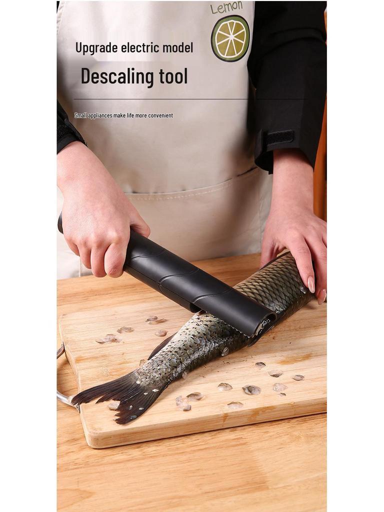 Rechargeable Automatic Electric Fish Scale Scraper with Stainless Steel Blade
