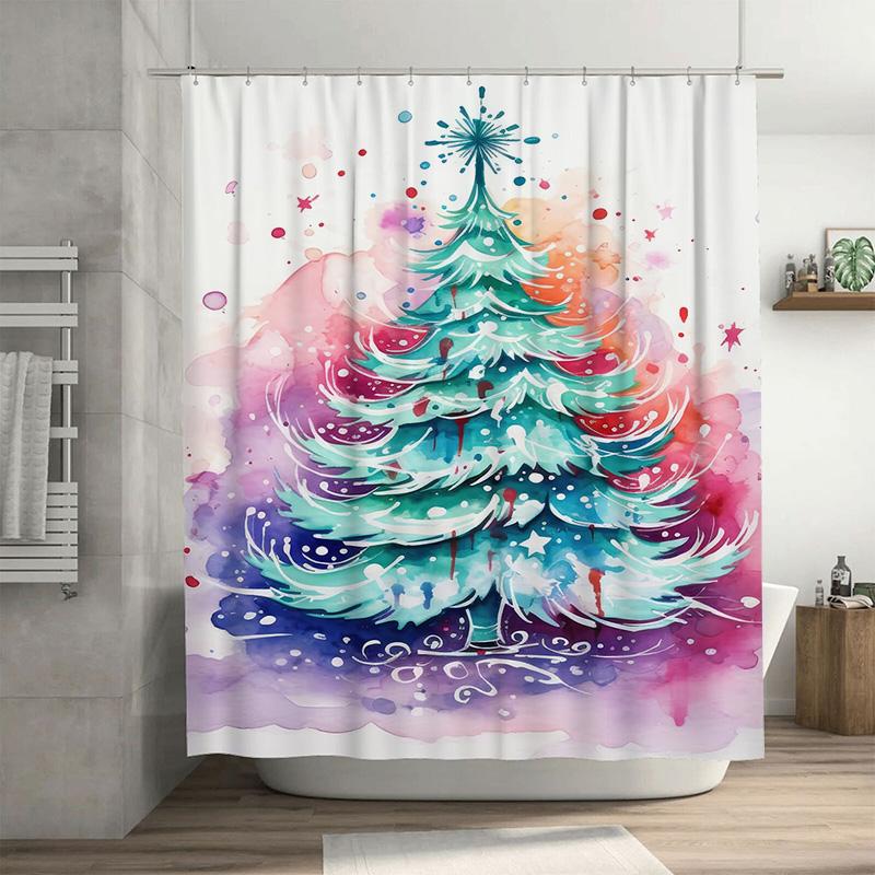 

Tuniu Whimsical Watercolor Forest Shower Curtain Nature Trees Botanical Wall Art Decorating Tapestry Backdrop Artistic Home Livi W60H190(CM)-1 Pcs