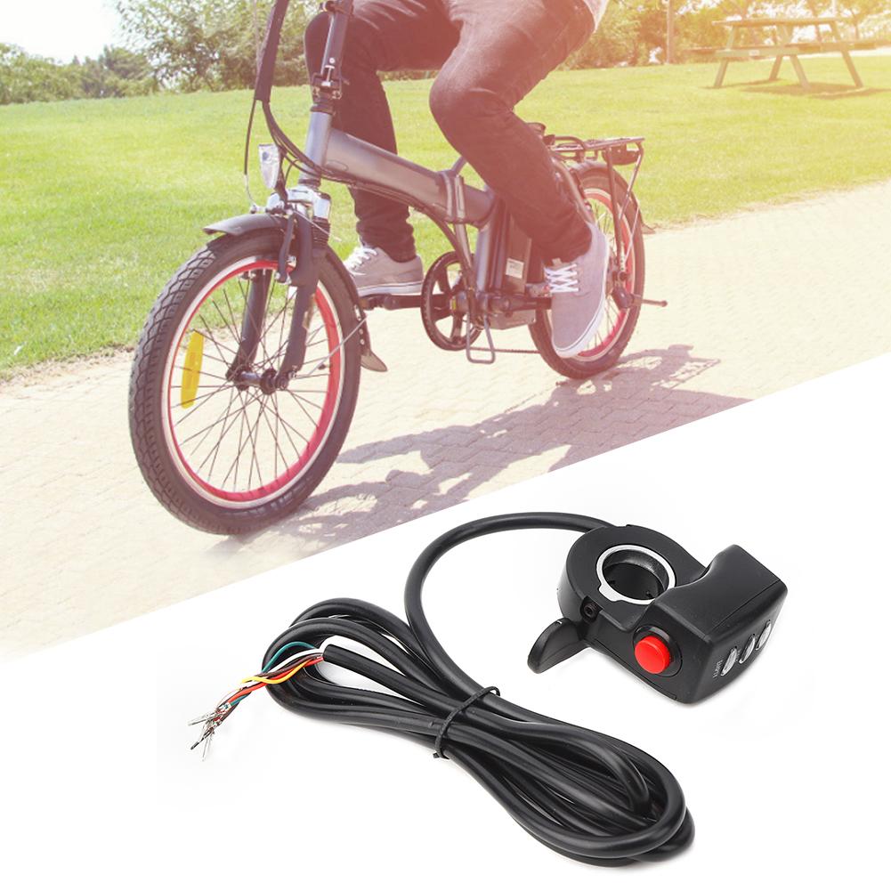 

Electric Scooter 48V Acid Electric Quantity Display EBicycle Thumb Throttle Handle Bar Grip with Headlight Button