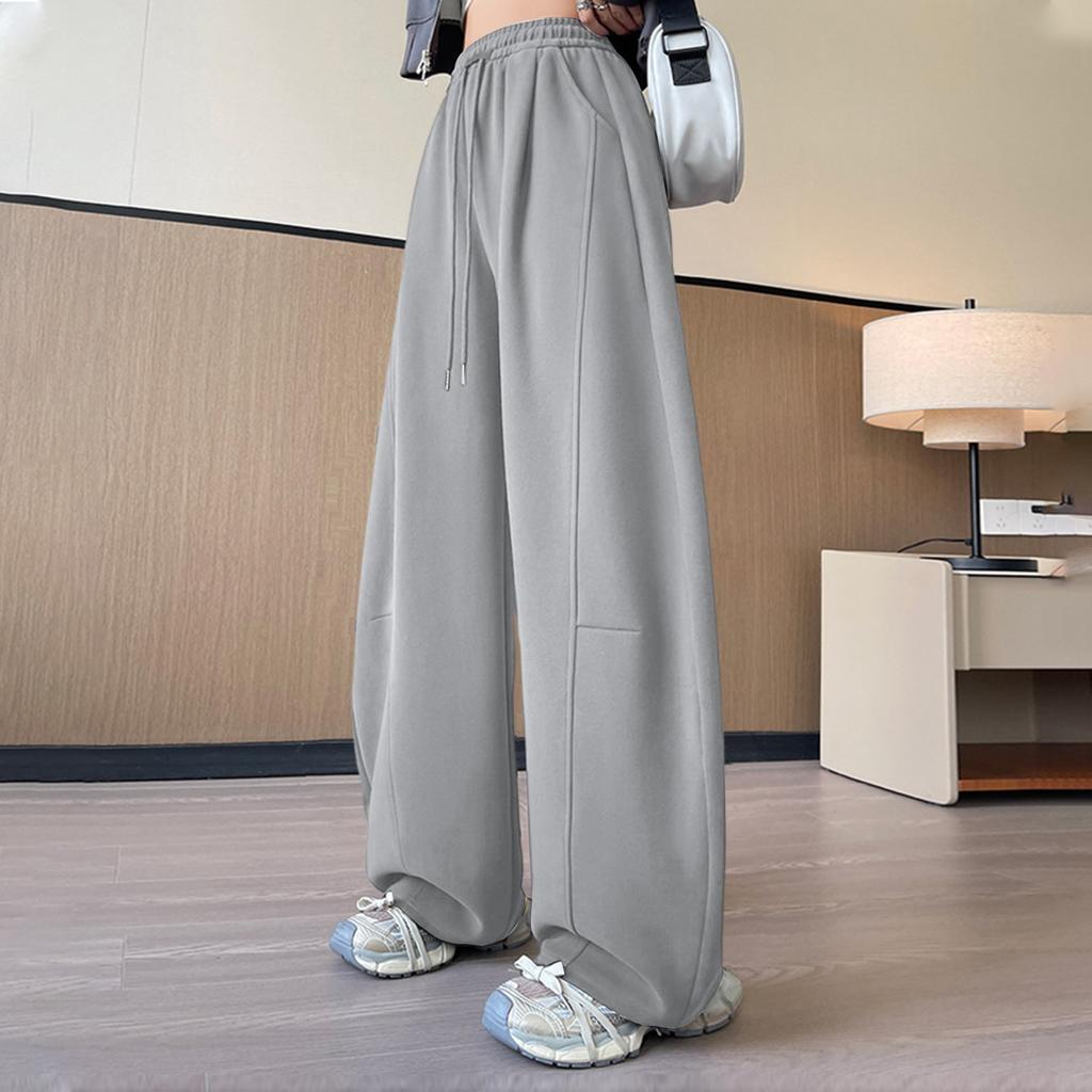 Women's Fashionable Loose Fleece Lined Trousers