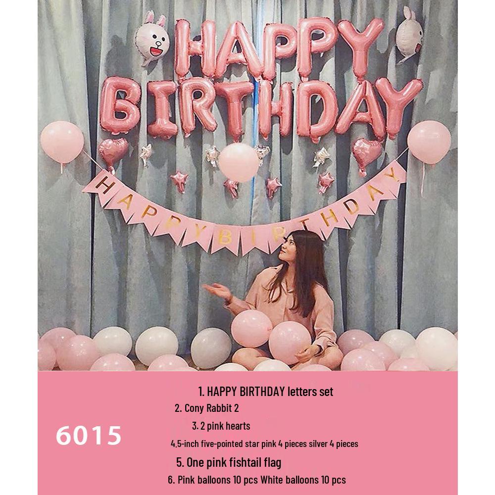 Romantic Birthday Balloon Set: High-End Decorations for Boyfriend or Girlfriend