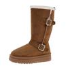 [Fanfna] Snow boots women's 2025 winter new velvet thick-soled cotton boots medium boots cold-proof long thermal shoes