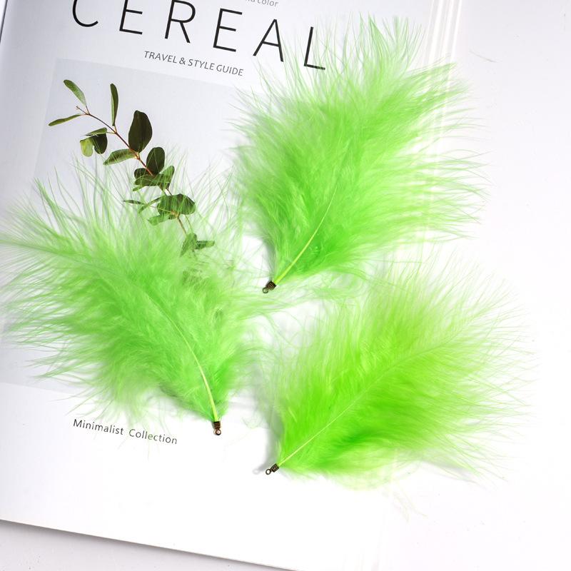 

Full Velvet Turkey Fur With Clip Buckle Earrings, Hair Accessories Diy Decorative Dream Catcher Cat Stick Feather Curtain Material 200pcs