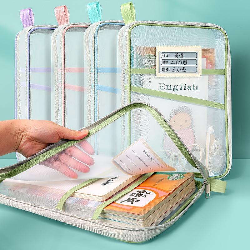 A4 Student Teacher Books Storage Bags Large Capacity Stationery Organizer Bag Folders School Office Supplies Stationary Bag