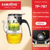 KAMJOVE Multi Style Glass Kung Fu Tea Pot, One click Filter, Kung Fu Teapot Press, Auto Open Art Portable Teacup, 500ml-750ml