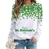 2026 Four-Leaf Clover 3D Print Urban Casual Raglan Pullover