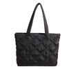 Tote bag new simple nylon large-capacity bag rhombus embroidery thread handbag casual shoulder bag