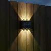 Solar Wall Lamp Outdoor Waterproof Solar Fence Lights Solar Powered Up Down Lighting Garden Yard Street Decoration Wall Lights