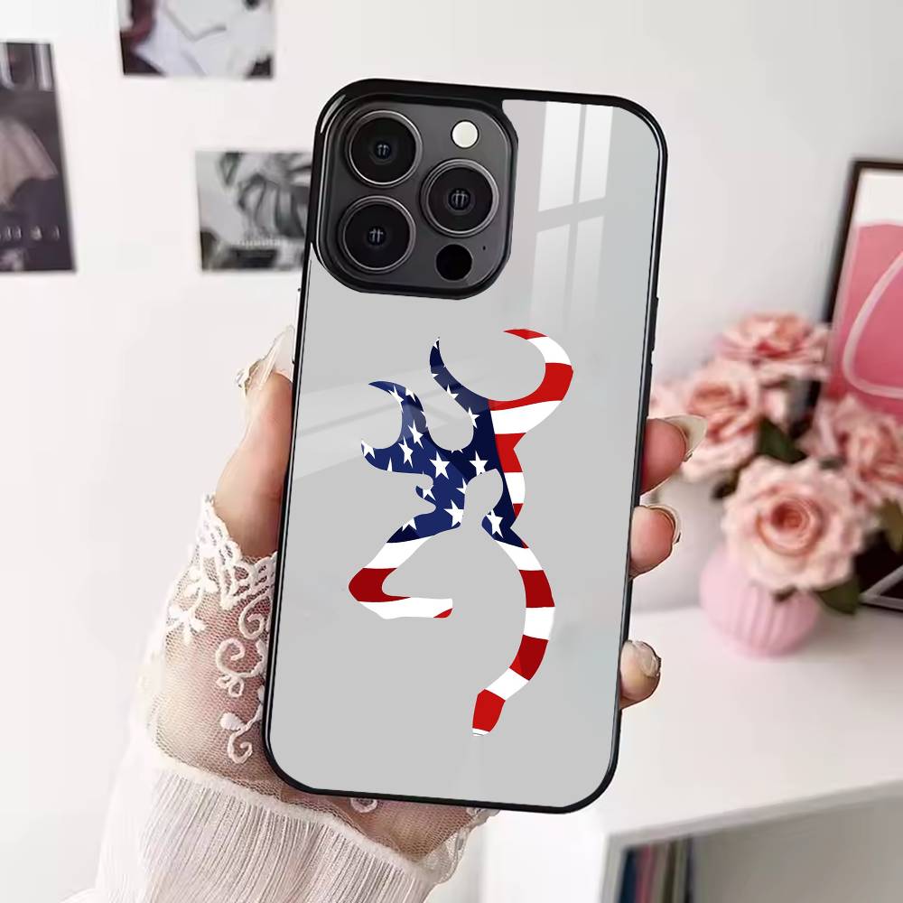 B-browning Phone Case For iPhone 17 16 15 14 13 12 Pro Max Plus for Magsafe Mirror Wireless Magnetic Cover