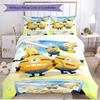 3pcs Duvet Cover Set (1*Duvet Cover + 2*Pillowcase, Without Core), Minions Print Soft All‑Season Bedding Set, Home Bedroom Decor Gift