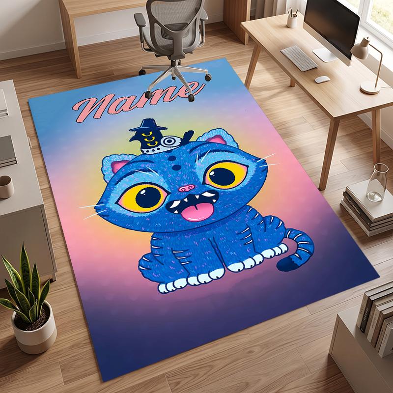 Derpy Tiger (1) Personlig namn Kontorsmatta Snygg Dekoration för Vardagsrum Sovrum Kök