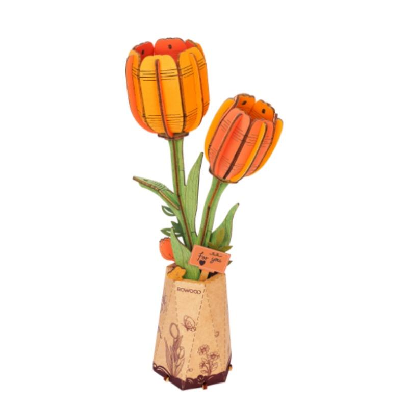 

Robotime 3D Wooden Puzzle Flowers Bouquet Wooden Bloom Craft Model Kits Eternal Flowers Romantic Gift for Birthday Mother s Day