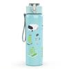 1PC Stationery School Supply Pattern 750ml Color Plastic Sports Water Bottle Leakproof Flip Straw Lid Suitable for Sports Office Home Use