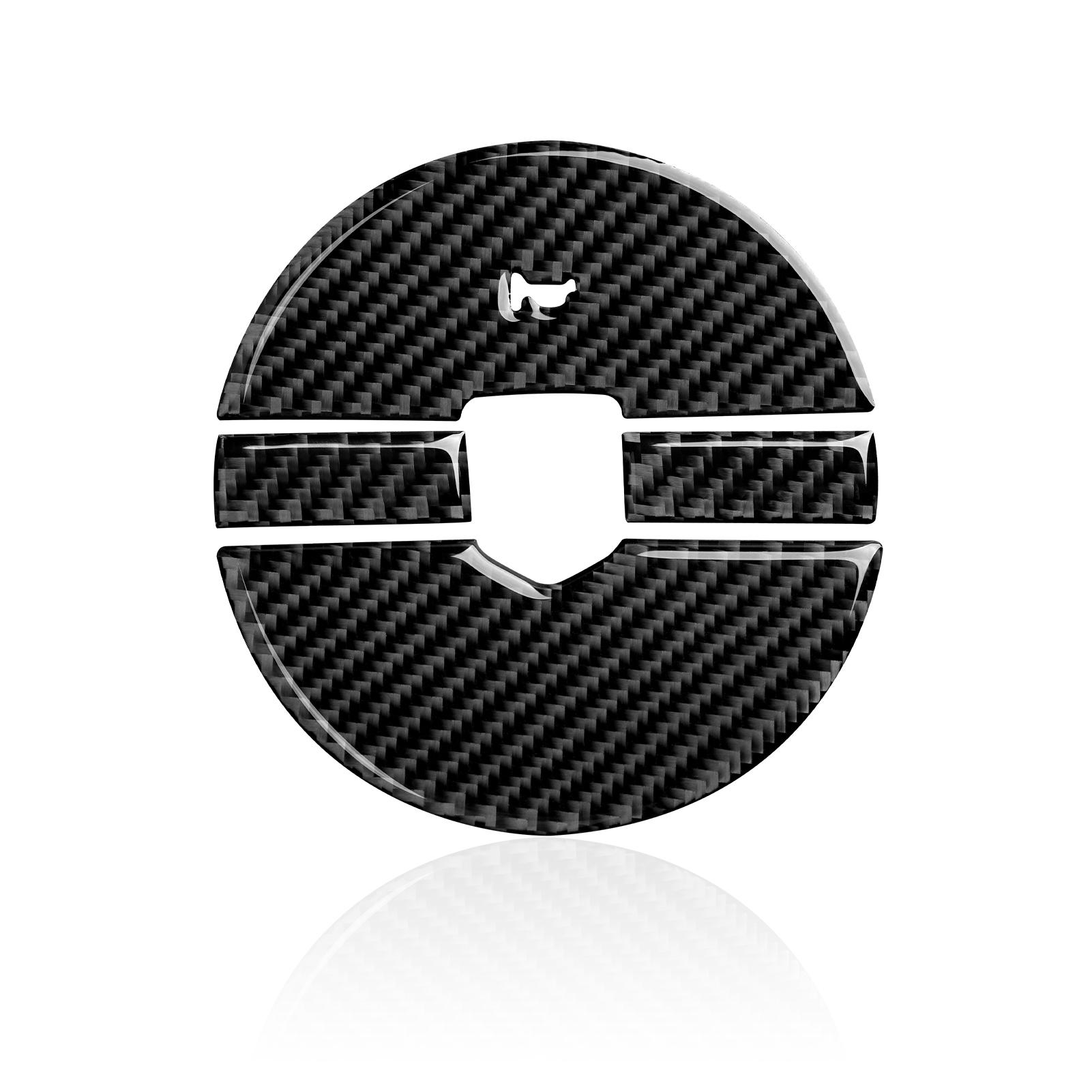 

Накладка на руль автомобиля из углеродного волокна, наклейка для Dodge Challenger 2008-2014, интерьер чёрный