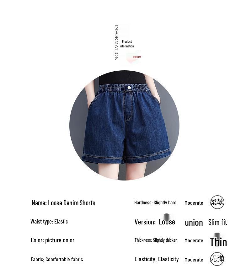 Women's Summer High Waist Denim Shorts: Slimming A-line, Wide Leg, Plus Size, Trendy 2025 Style