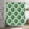 Green Fruit Shower Curtain Bathroom Decor with Lemon Lime Pattern for Home Decor