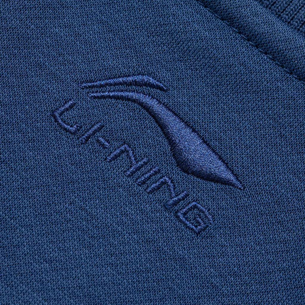 Li Ning Color Block Logo Print Knitted Jacket Men Jackets Deep-Navy AFDU553-2