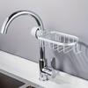 2pcs Adjustable Faucet Drainage BathroomSpace Aluminum Kitchen Sink Sponge Soap Drain Rack Bathroom Shower Storage Sundries Holder