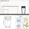 Pot de fleur lechuza cubico color 40 - kit complet, muscade