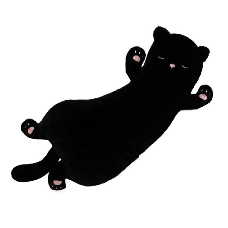 Lovely Cat Plushie Pillow Long Huggable Cute Stuffed Animal Toy for Children