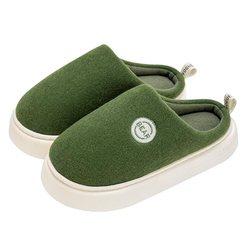 Step on shit cotton slippers men's winter soft bottom indoor home new home non-slip velvet thermal slippers women