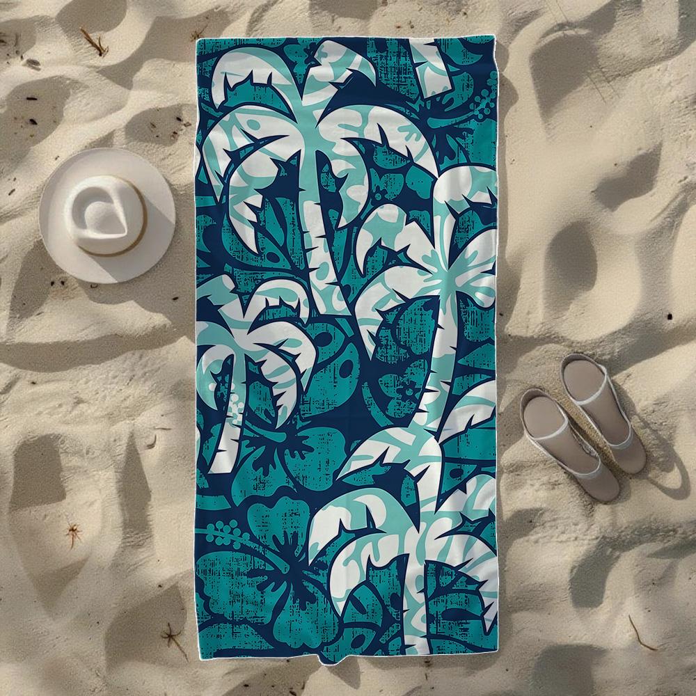 Tropical Palm Tree Fruit Beach Towel, Soft Quick-Drying, Perfect For Portable Outdoor Travel, Swimming, Camping And Summer Beach
