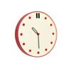 Dopamine Retro Red Atmosphere Clock Japanese and Korean Design Simple Living Room Silent Punch-free Wall Clock