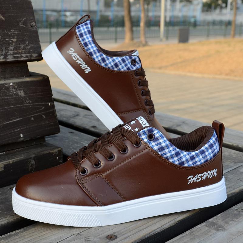 

Мода 2024 года, брендовая мужская обувь, повседневная черная обувь, мужская весна-осень, на шнуровке, мужская теннисная модная обувь, кроссовки hjm67 6.5 коричневый